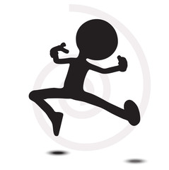 3d man with hands open