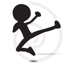 3d man with hands open