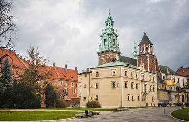 historic castle in the old city of Krakow