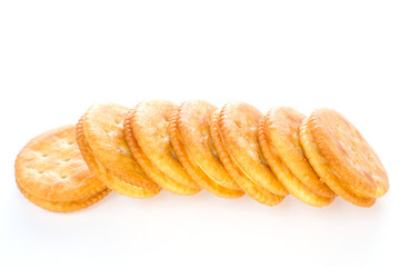 Cheese Biscuits on white background