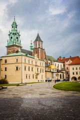 Fototapeta na wymiar historic castle in the old city of Krakow