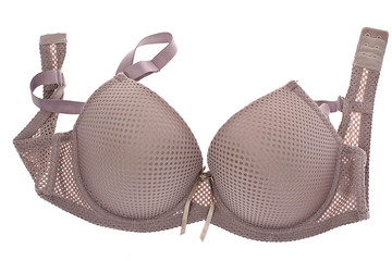 Female lace bra isolated on white background