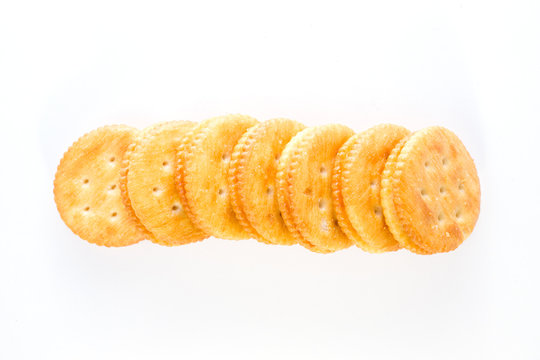 Cheese Biscuits on white background