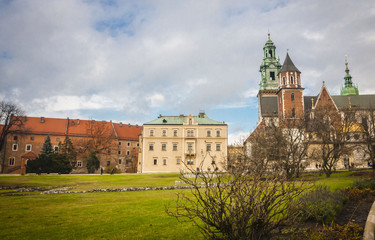historic castle in the old city of Krakow
