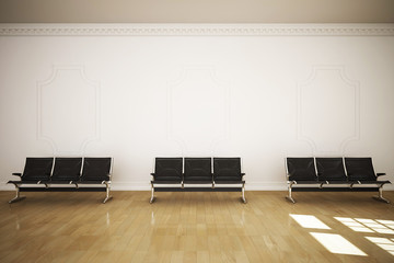Naklejka premium 3D Wartezimmer