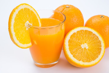 orange juice with slice