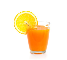 orange juice isolated on white background