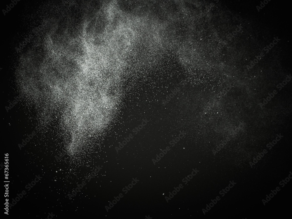 Canvas Prints white powder exploding isolated on black