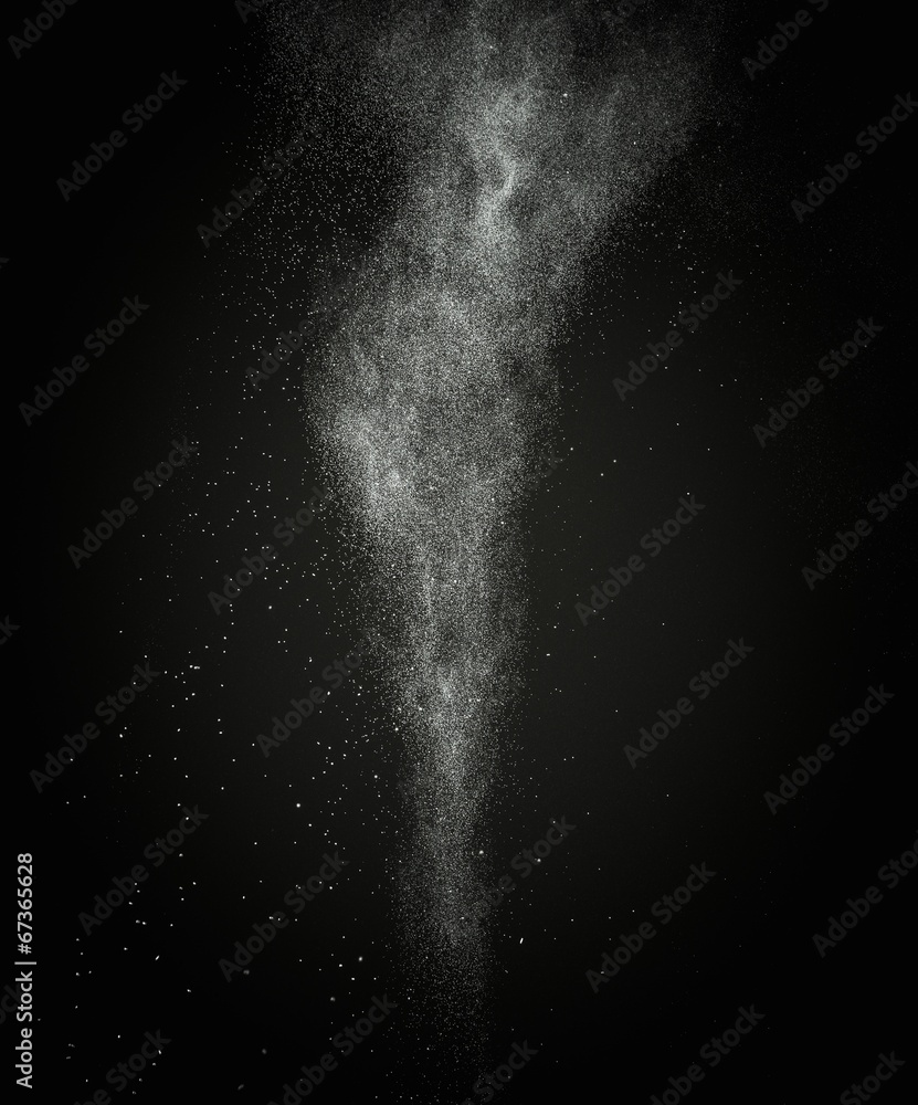 Canvas Prints white powder exploding isolated on black