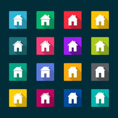 Set of houses icons, vector illustration