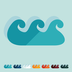 Flat design: wave