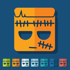 Flat design: zombie