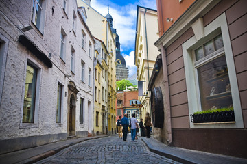 The streets in old town, Riga, Latvia