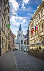 The streets in old town, Riga, Latvia