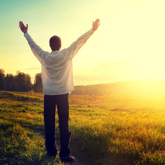 Happy Person at the Field