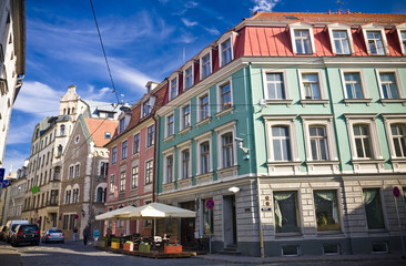 Riga and old town, Latvia