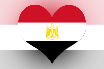 Obraz premium Egypt Flag heart