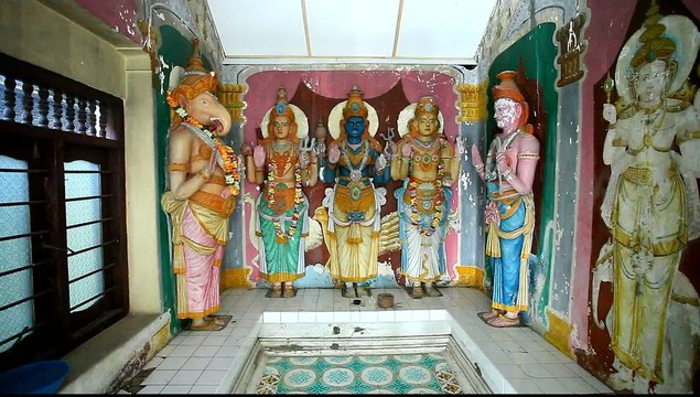 Hindu deities in the temple and cultural monuments