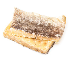 Pieces of salt cod fish