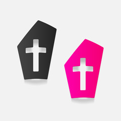 realistic design element: tombstone