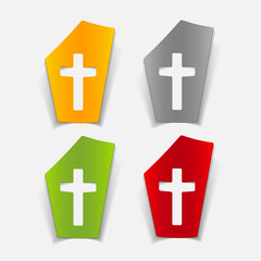 realistic design element: tombstone