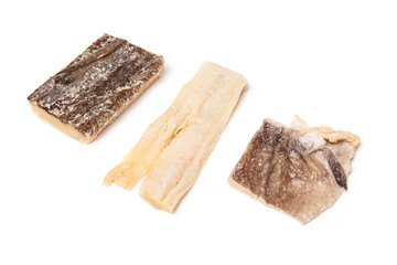 Pieces of salt cod fish
