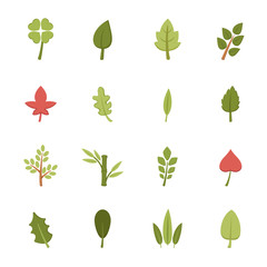 leaf icons vector eps10