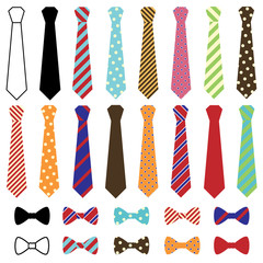 Set of Vector Ties and Bow Ties - 67372677