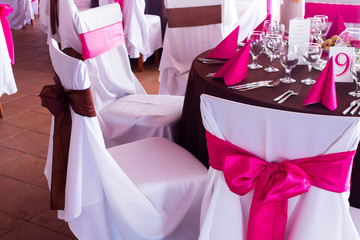pink and brown wedding luxury decor