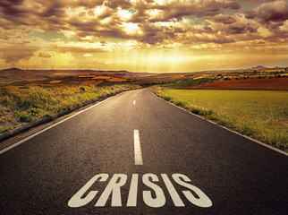 Concept of the road to crisis and wrong way