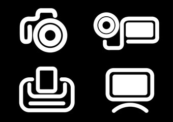 Media icon set