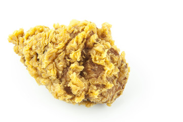 fried chicken on the white background
