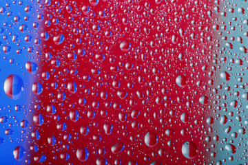 colored drops on the surface