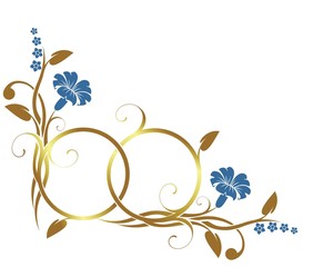 Кольца с цветочным декором