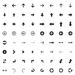 Arrow sign vector icon set