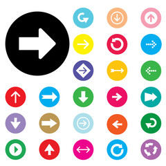 Arrow sign vector icon set