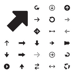 Arrow sign vector icon set
