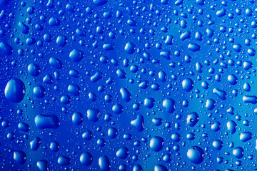 colored drops on the surface