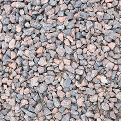 Surface covered with pebbles