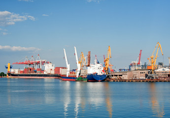 Loading at the port.
