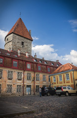 Fototapeta premium Old Street of Tallinn Estonia