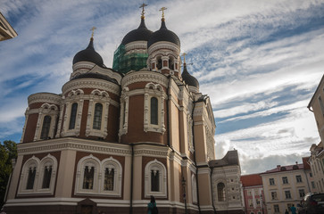 Fototapeta na wymiar View of Alexander Nevsky Cathedral in Tallin, Estonia