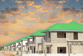 Housing subdivision or housing development. Also call tract housing consist of house and construction site in large tract of land that divided into smaller. Business process by developer and builder.