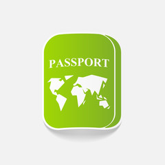 realistic design element: passport