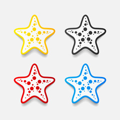 realistic design element: starfish