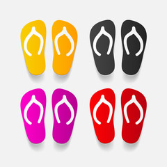 realistic design element: slippers
