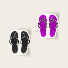 realistic design element: slippers