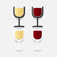 realistic design element: wine