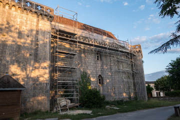 Travaux rénovation château Rocamadour
