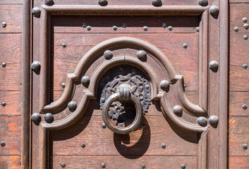 Porte entrée chêne